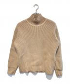 maison kitsuneメゾンキツネ）の古着「ハイネックリブニット」｜ベージュ