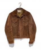 RANCHER by Schottランチャー バイ ショット）の古着「［古着］スウェードトラッカージャケット」｜ブラウン