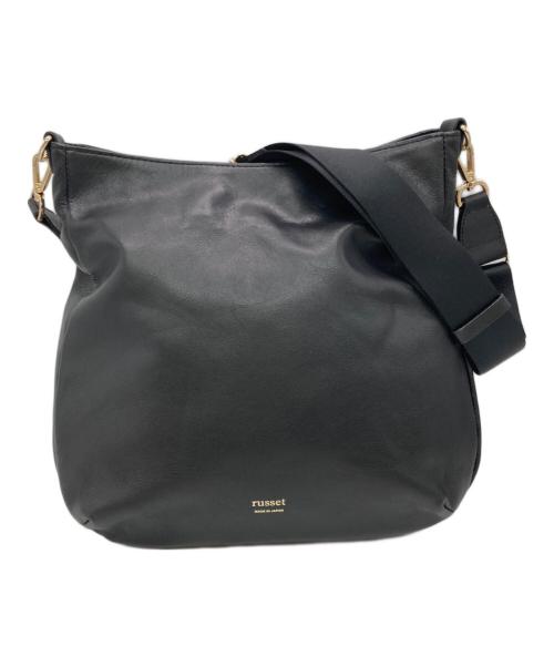 russet（ラシット）russet (ラシット) ソフトレザーショルダーバッグ ブラックの古着・服飾アイテム