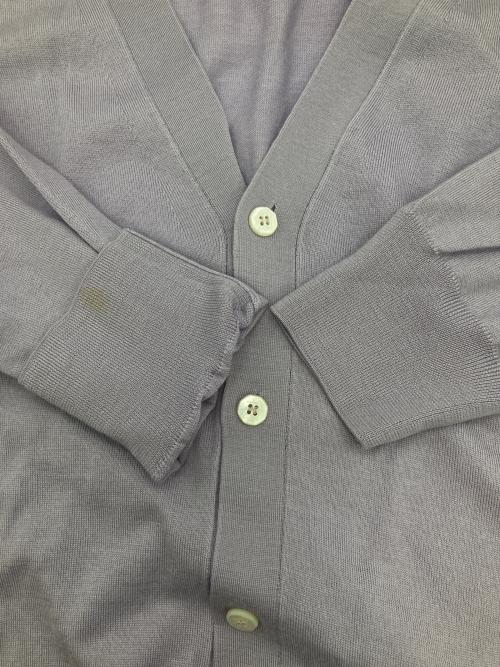 BRIONI（ブリオーニ）BRIONI (ブリオーニ) シルクカシミヤブレンドVネックニットカーディガン ラベンダー サイズ:52の古着・服飾アイテム