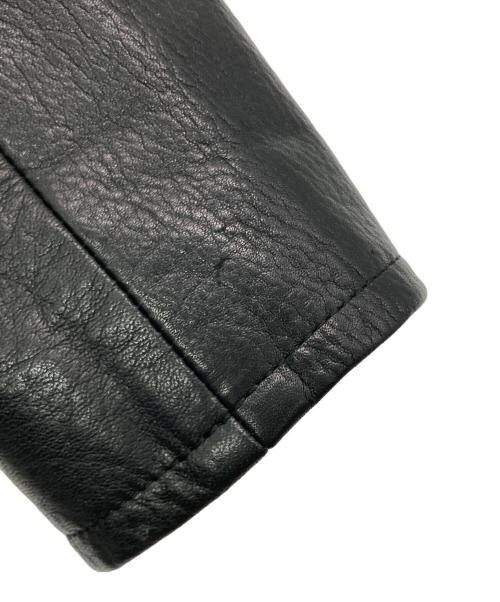 LITHIUM HOMME（リチウムオム・ファム）LITHIUM HOMME (リチウムオム・ファム) LEATHER SINGLE RIDERS JACKET ブラック サイズ:42の古着・服飾アイテム