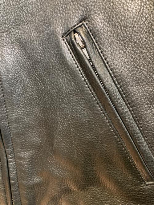 LITHIUM HOMME（リチウムオム・ファム）LITHIUM HOMME (リチウムオム・ファム) LEATHER SINGLE RIDERS JACKET ブラック サイズ:42の古着・服飾アイテム