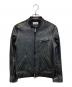 LITHIUM HOMME（リチウムオム・ファム）の古着「LEATHER SINGLE RIDERS JACKET」｜ブラック