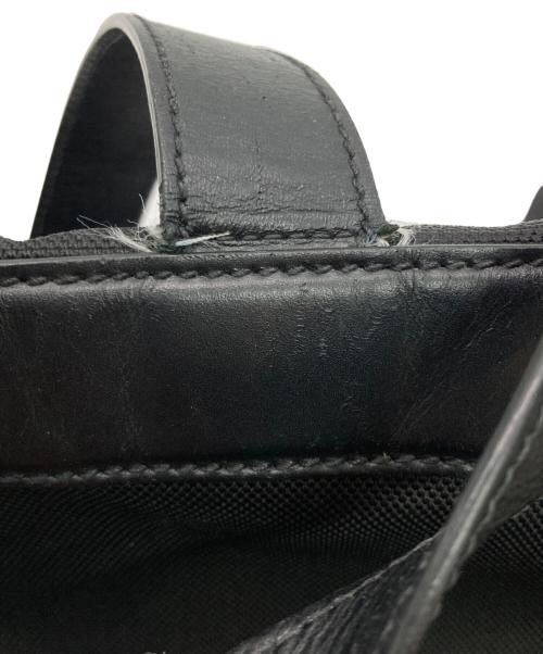 GUCCI（グッチ）GUCCI (グッチ) シェリーラインレザーキャンバスバックパック ブラックの古着・服飾アイテム