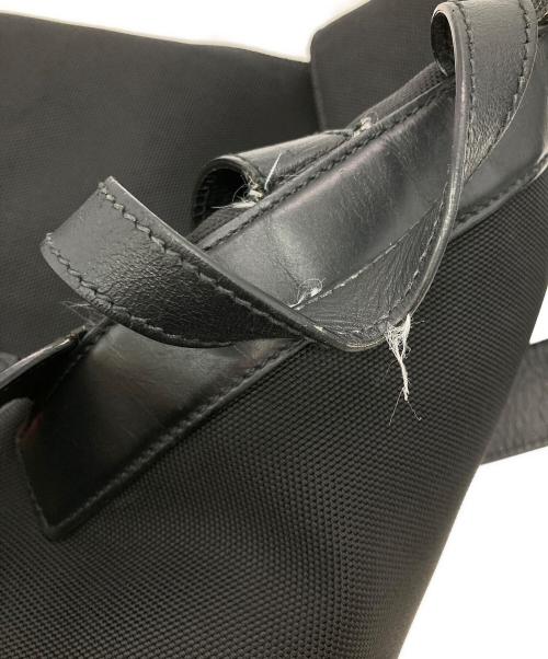 GUCCI（グッチ）GUCCI (グッチ) シェリーラインレザーキャンバスバックパック ブラックの古着・服飾アイテム