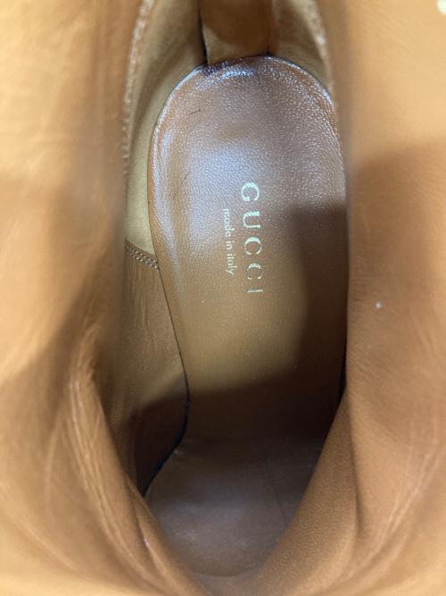 GUCCI（グッチ）GUCCI (グッチ) ファーヒールブーツ グレー サイズ:36の古着・服飾アイテム