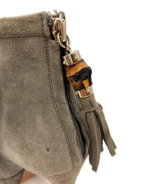 GUCCI（グッチ）GUCCI (グッチ) ファーヒールブーツ グレー サイズ:36の古着・服飾アイテム