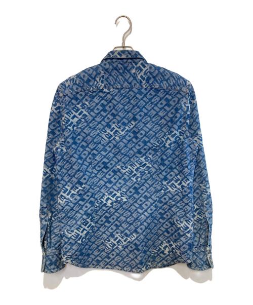 DIESEL（ディーゼル）DIESEL (ディーゼル) D-LEOジャガードデニムウエスタンシャツ インディゴ サイズ:Mの古着・服飾アイテム