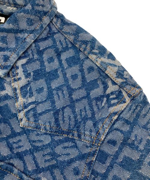 DIESEL（ディーゼル）DIESEL (ディーゼル) D-LEOジャガードデニムウエスタンシャツ インディゴ サイズ:Mの古着・服飾アイテム