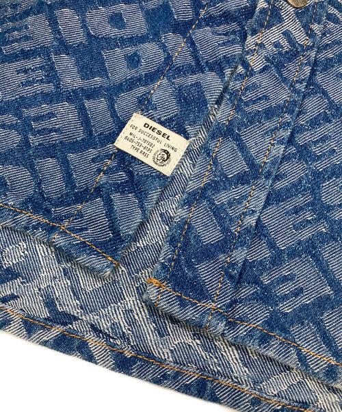 DIESEL（ディーゼル）DIESEL (ディーゼル) D-LEOジャガードデニムウエスタンシャツ インディゴ サイズ:Mの古着・服飾アイテム