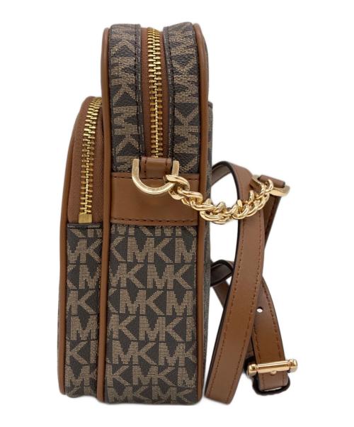 MICHAEL KORS（マイケル・コース）MICHAEL KORS (マイケル・コース) Jet Set Travel Medium Signature Logo Crossbody Bag ブラウンの古着・服飾アイテム