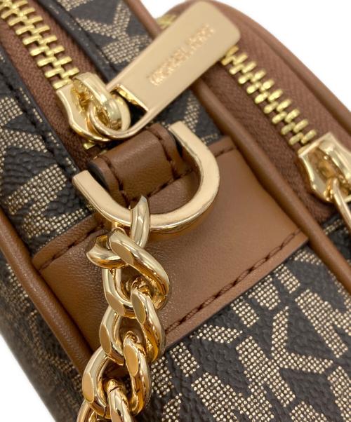 MICHAEL KORS（マイケル・コース）MICHAEL KORS (マイケル・コース) Jet Set Travel Medium Signature Logo Crossbody Bag ブラウンの古着・服飾アイテム