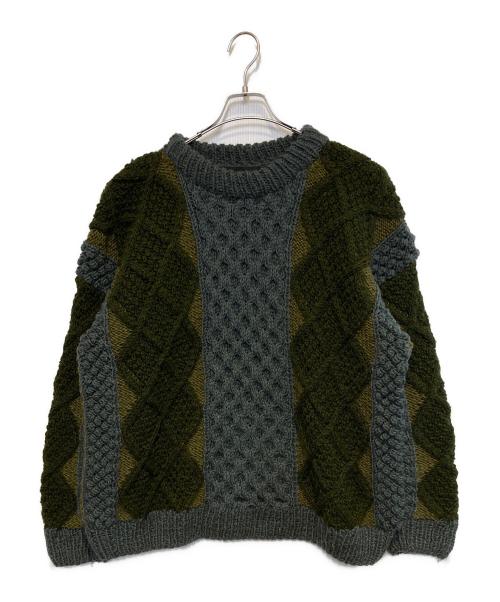 JOURNAL STANDARD（ジャーナルスタンダード）JOURNAL STANDARD (ジャーナルスタンダード) CSアランニットプルオーバー ブルー×カーキ サイズ:Freeの古着・服飾アイテム