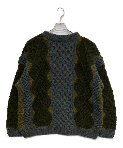 JOURNAL STANDARD（ジャーナルスタンダード）JOURNAL STANDARD (ジャーナルスタンダード) CSアランニットプルオーバー ブルー×カーキ サイズ:Freeの古着・服飾アイテム