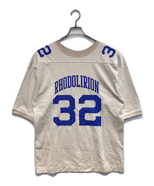 RHODOLIRION（ロドリリオン）RHODOLIRION (ロドリリオン) Damaged Numbering Tee ベージュ サイズ:1の古着・服飾アイテム