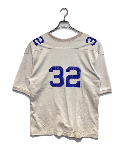 RHODOLIRION（ロドリリオン）RHODOLIRION (ロドリリオン) Damaged Numbering Tee ベージュ サイズ:1の古着・服飾アイテム
