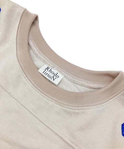 RHODOLIRION（ロドリリオン）RHODOLIRION (ロドリリオン) Damaged Numbering Tee ベージュ サイズ:1の古着・服飾アイテム