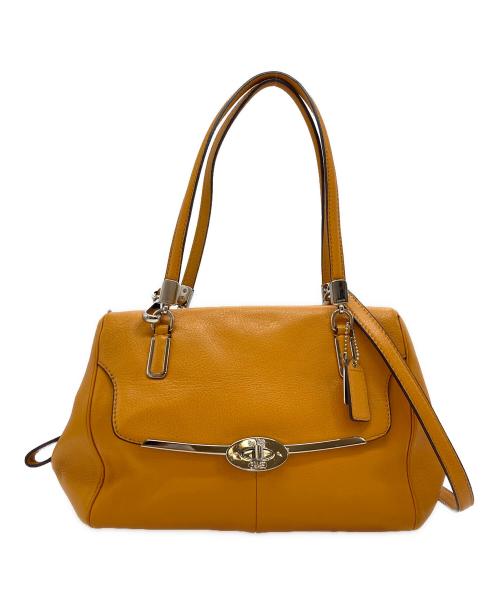 COACH（コーチ）COACH (コーチ) マディソン スモール マデリン ハンドバッグ イエローの古着・服飾アイテム