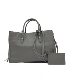 BALENCIAGA（バレンシアガ）の古着「PAPIER A6 ZIP AROUND ハンドバッグ」｜グレー