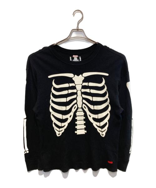 SUPREME（シュプリーム）SUPREME (シュプリーム) Hanes (ヘインズ) Bones Thermal Crew L/S ブラック サイズ:XLの古着・服飾アイテム