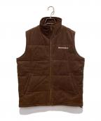 BlackEyePatchブラックアイパッチ）の古着「OE LOGO CORDUROY PUFFER VEST」｜ブラウン
