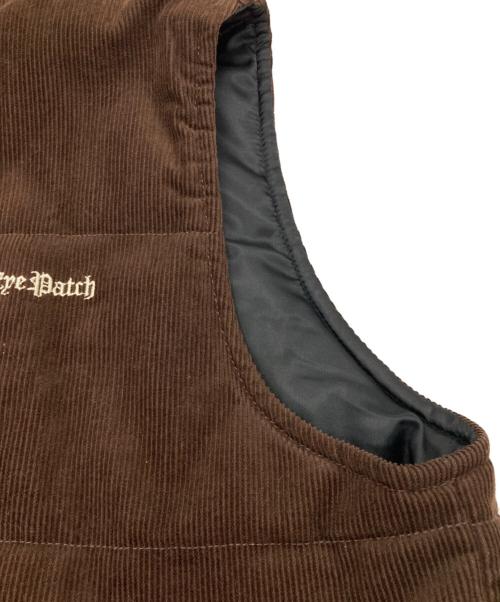 BlackEyePatch（ブラックアイパッチ）BlackEyePatch (ブラックアイパッチ) OE LOGO CORDUROY PUFFER VEST ブラウン サイズ:Ｍ 未使用品の古着・服飾アイテム