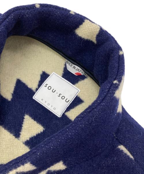 SOU・SOU（ソウソウ）SOU・SOU (ソウソウ) チマヨ長陣羽織単 ネイビー サイズ:Freeの古着・服飾アイテム