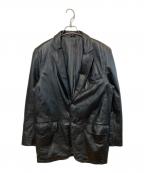 DAN VALENTINOダン ヴァレンティノ）の古着「ピッグスキンレザー2Bジャケット」｜ブラック