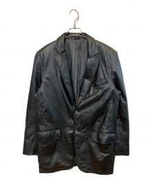 DAN VALENTINO（ダン ヴァレンティノ）の古着「ピッグスキンレザー2Bジャケット」｜ブラック