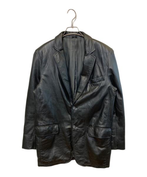 DAN VALENTINO（ダン ヴァレンティノ）DAN VALENTINO (ダン ヴァレンティノ) ピッグスキンレザー2Bジャケット ブラック サイズ:Mの古着・服飾アイテム