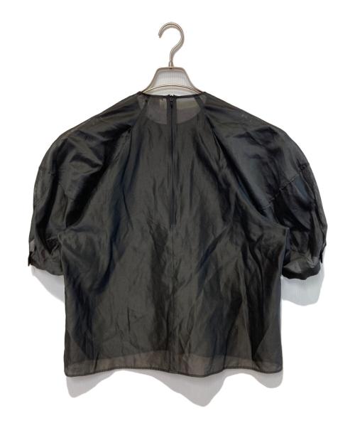 BLAMINK（ブラミンク）BLAMINK (ブラミンク) ショートスリーブシアーブラウスシャツ ブラック サイズ:36の古着・服飾アイテム