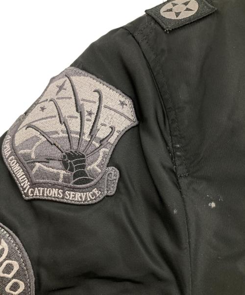 ALPHA（アルファ）ALPHA (アルファ) フルパッチMA-1フライトジャケット ブラック サイズ:Sの古着・服飾アイテム