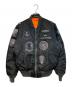 ALPHA（アルファ）の古着「フルパッチMA-1フライトジャケット」｜ブラック