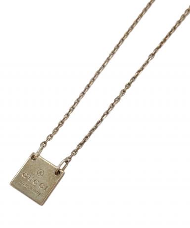 中古・古着通販】GUCCI (グッチ) スクエアプレートネックレス