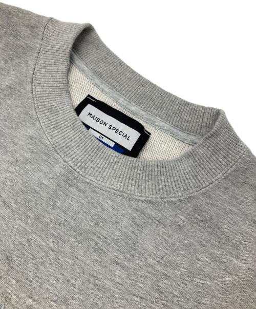 MAISON SPECIAL（メゾンスペシャル）MAISON SPECIAL (メゾンスペシャル) Flower Embroidery Heavy-Weight Pigment Sweat グレー サイズ:01の古着・服飾アイテム