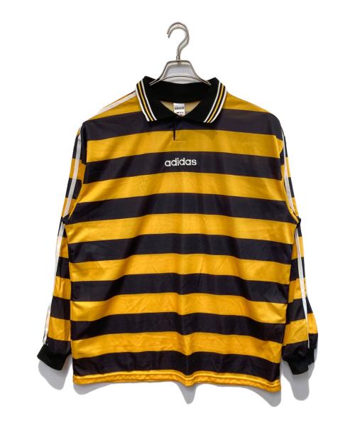 adidas（アディダス）adidas (アディダス) ［古着］ゲームシャツ イエロー×ブラック サイズ:XXLの古着・服飾アイテム