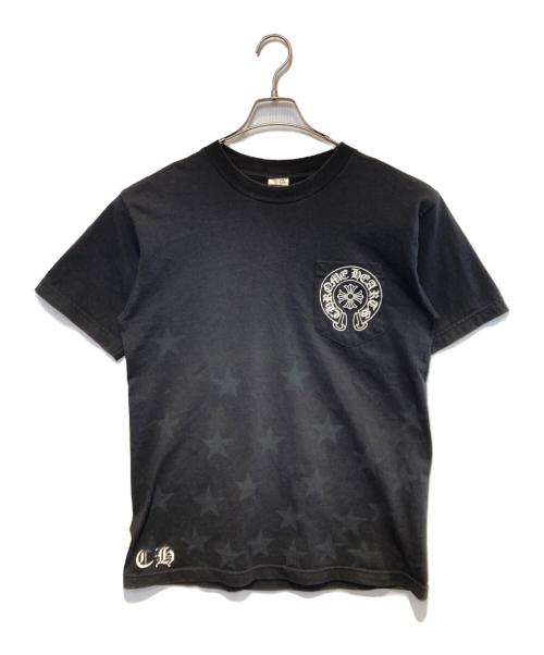 CHROME HEARTS（クロムハーツ）CHROME HEARTS (クロムハーツ) ホースシュー×スクロールラベルプリントカットソー ブラック サイズ:Mの古着・服飾アイテム