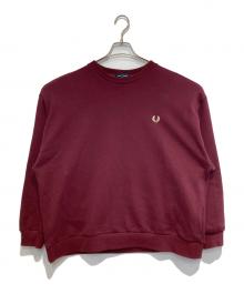 FRED PERRY（フレッドペリー）の古着「エンブロイダリークルーネックスウェット」｜ボルドー