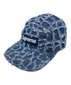 SUPREMEシュプリーム）の古着「Frayed Croc Denim Camp Cap」｜インディゴ