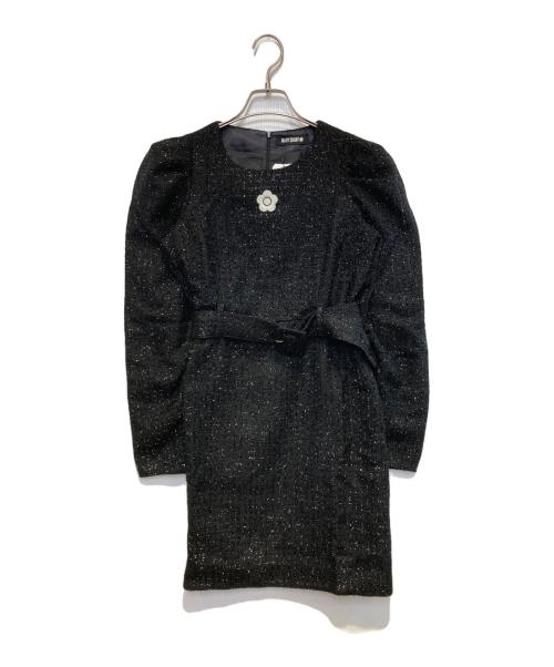 MARY QUANT（マリークヮント）MARY QUANT (マリークヮント) ラメチェックツイードワンピース ブラック サイズ:38 未使用品の古着・服飾アイテム
