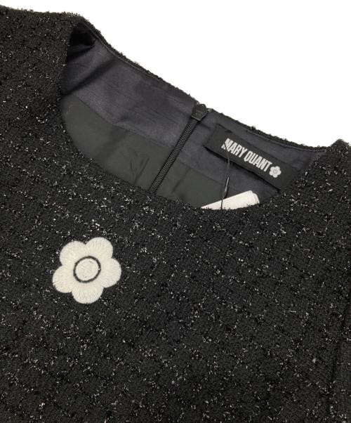 MARY QUANT（マリークヮント）MARY QUANT (マリークヮント) ラメチェックツイードワンピース ブラック サイズ:38 未使用品の古着・服飾アイテム