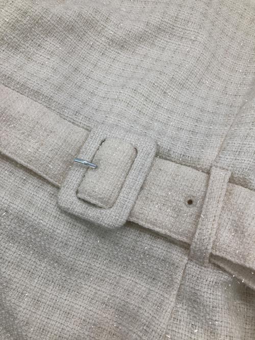 MARY QUANT（マリークヮント）MARY QUANT (マリークヮント) ラメチェックツイードワンピース ホワイト サイズ:38 未使用品の古着・服飾アイテム