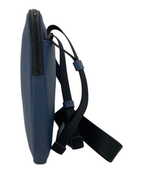 FUJITAKA（フジタカ）FUJITAKA (フジタカ) ロカスレザーショルダーバッグミニ ブルーの古着・服飾アイテム