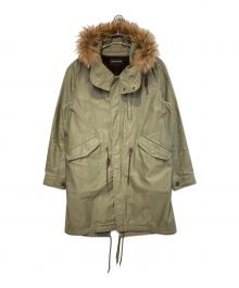 LOUNGE LIZARD（ラウンジリザード）の古着「B-9 CLOTH BIO WASH モッズコート」｜オリーブ