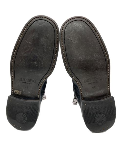 BUTTERO（ブッテロ）BUTTERO (ブッテロ) SOPHNET. (ソフネット) サイドジップレースアップブーツ ブラック サイズ:41の古着・服飾アイテム