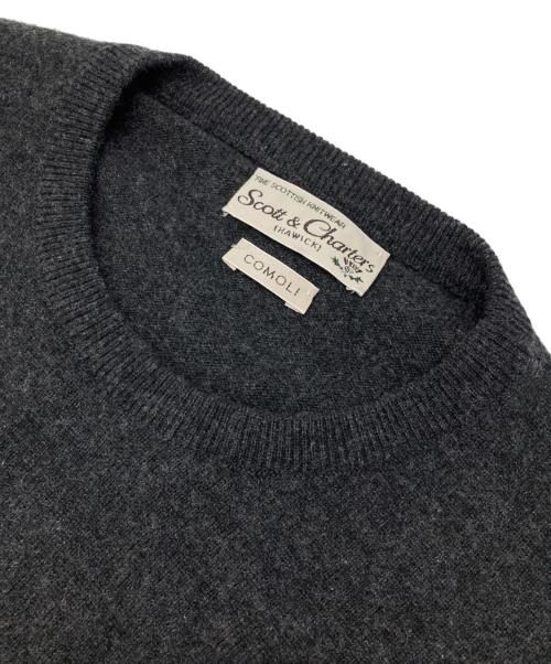 Scott & Charters（スコットアンドチャーターズ）Scott & Charters (スコットアンドチャーターズ) COMOLI (コモリ) カシミヤニット グレー サイズ:44の古着・服飾アイテム