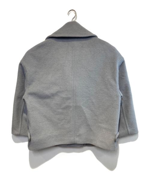 Gready Brilliant（グレディ ブリリアン）Gready Brilliant (グレディ ブリリアン) ビーバー大衿Ｐコート ブルー サイズ:38の古着・服飾アイテム