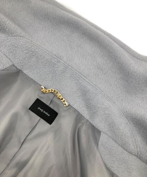 Gready Brilliant（グレディ ブリリアン）Gready Brilliant (グレディ ブリリアン) ビーバー大衿Ｐコート ブルー サイズ:38の古着・服飾アイテム