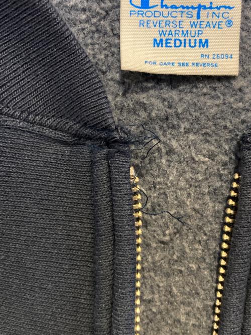 Champion REVERSE WEAVE（チャンピオン リバース ウィーブ）Champion REVERSE WEAVE (チャンピオン リバース ウィーブ) 別注ハーフZIPリバースウィーブスウェットトレーナー ネイビー サイズ:Mの古着・服飾アイテム