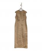 CLANEクラネ）の古着「BACK OPEN I LINE ONE PIECE」｜ベージュ